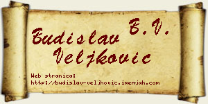 Budislav Veljković vizit kartica